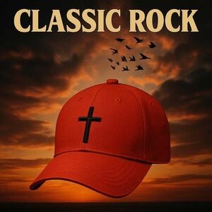 Red Baseball Cap with Black Cross